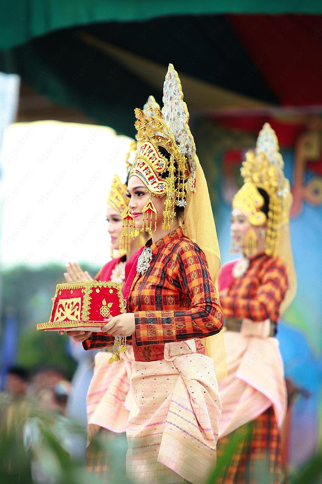 泰国美女民族服饰图片古典美女