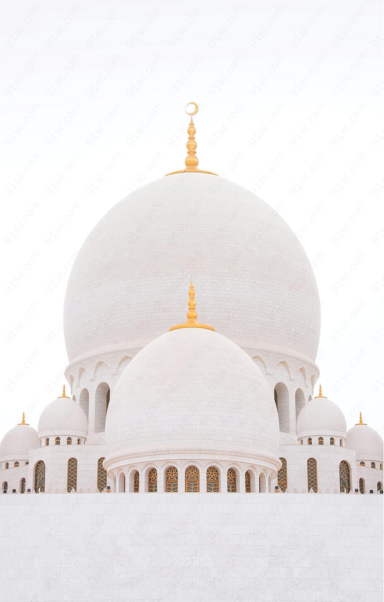 迪拜阿布扎比清真寺图片特色建筑