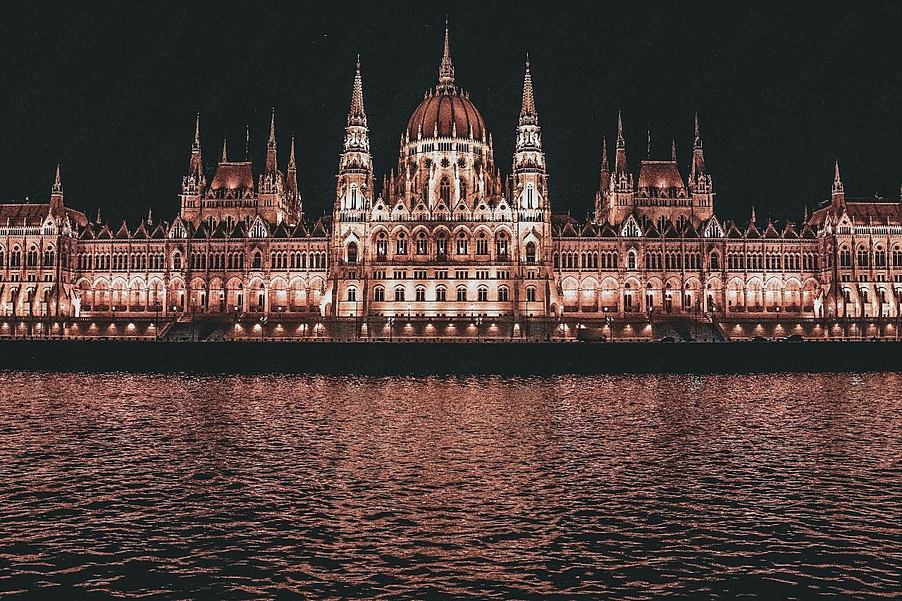 美丽的布达佩斯夜景图片建筑