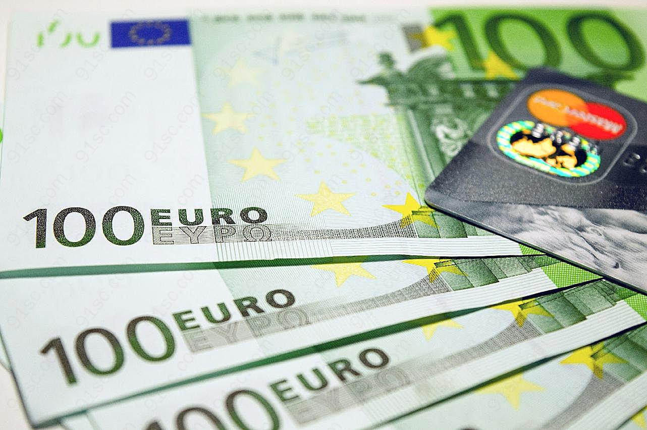 欧元钞票高清摄影
