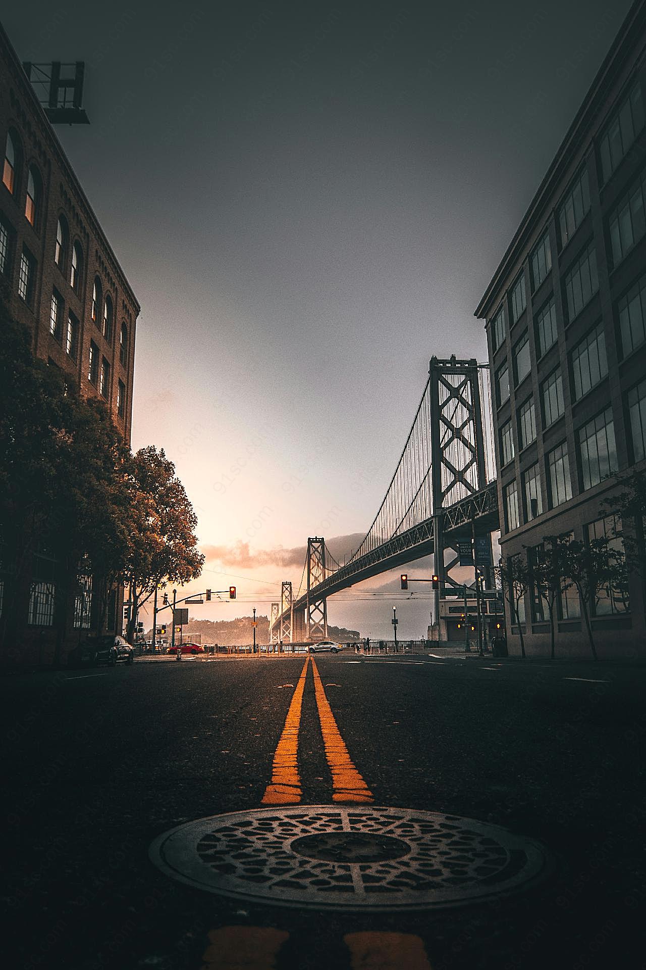 城市桥梁图片摄影