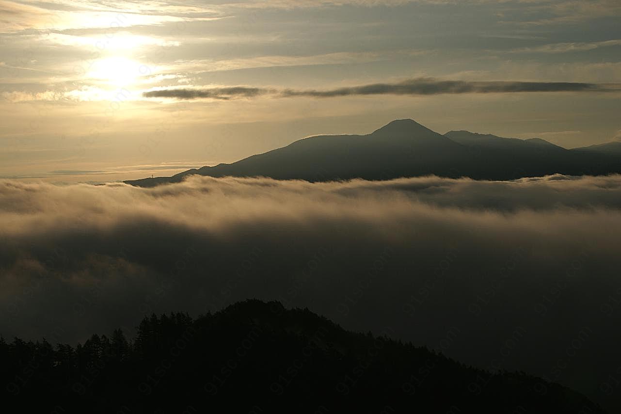 云山山峰云海图片风景景观