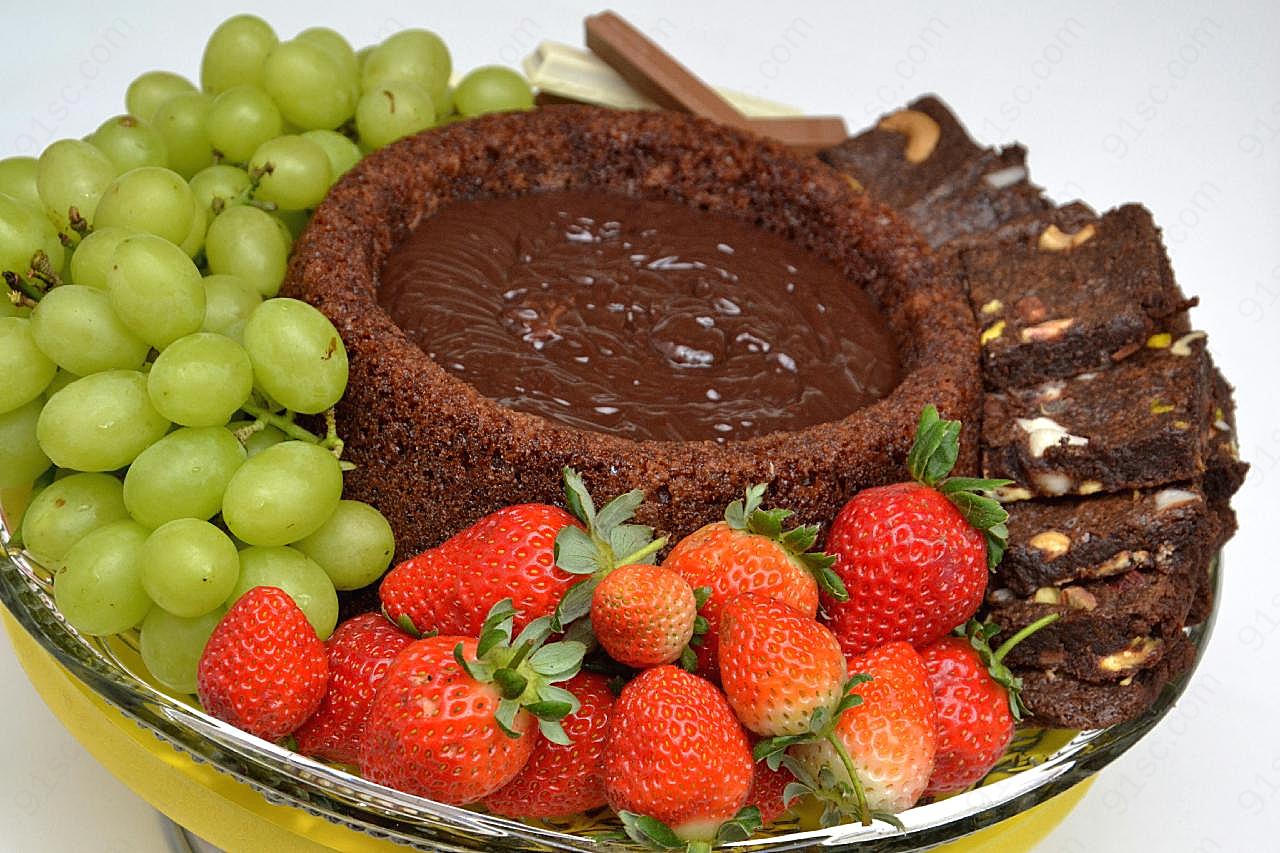 巧克力水果图片蛋糕