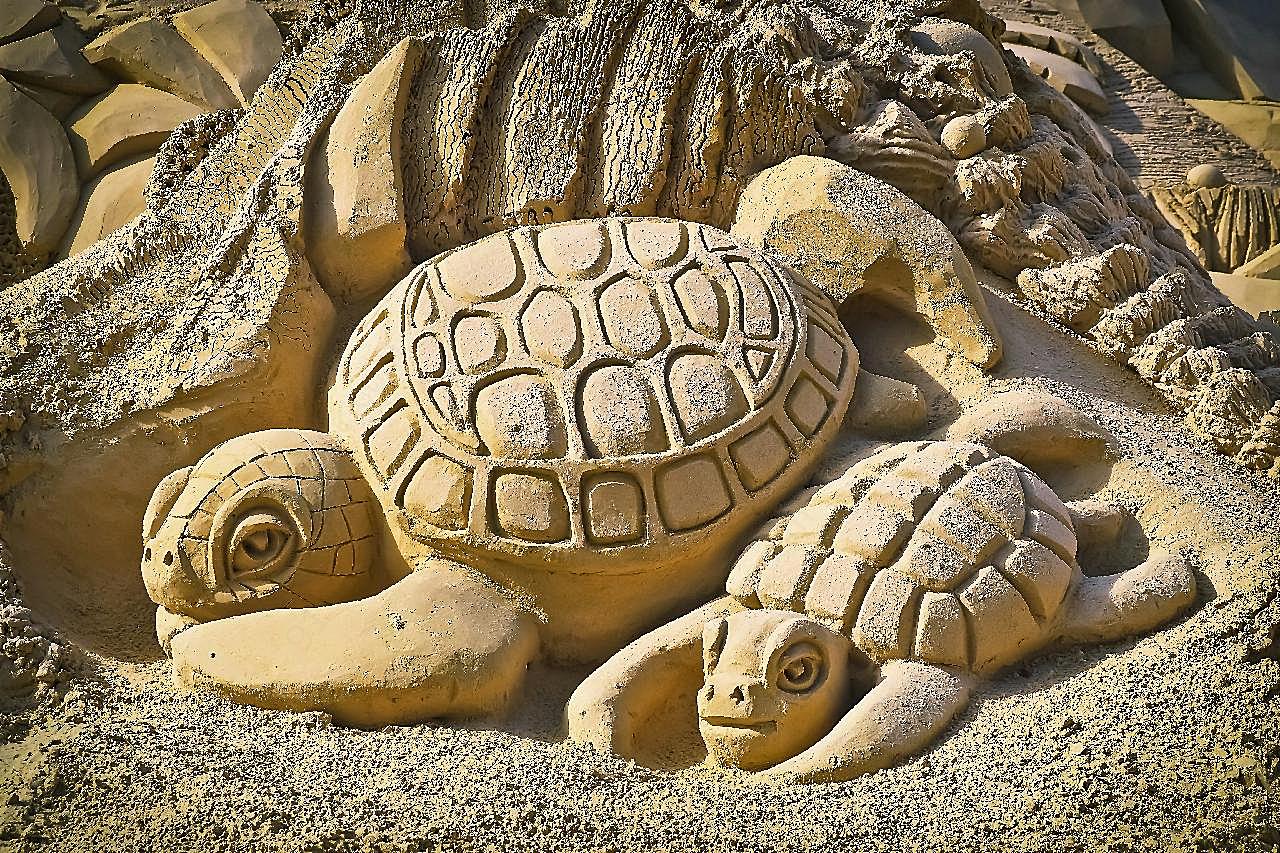 乌龟沙雕图片民族工艺品