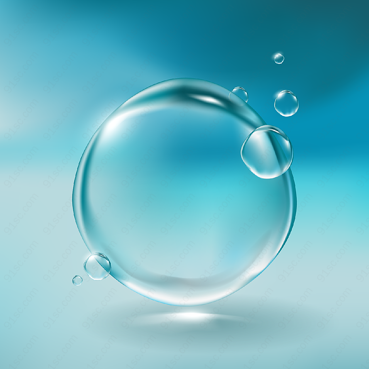 水珠水球矢量矢量自然元素