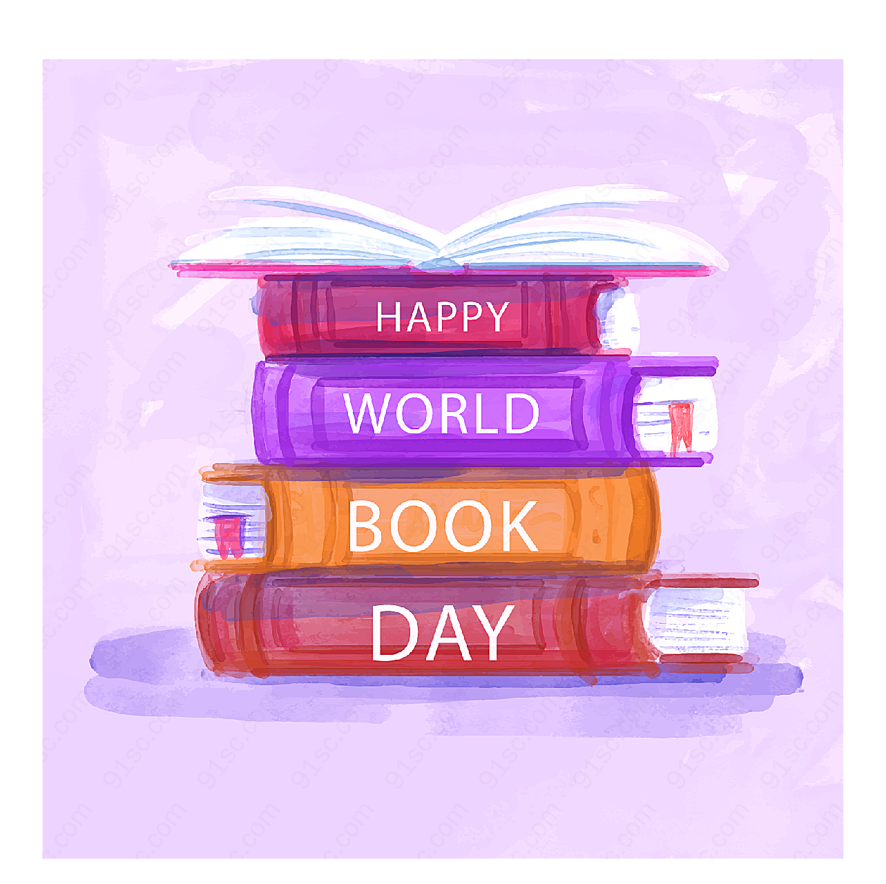 彩绘世界图书日其它其它其它矢量节日其它