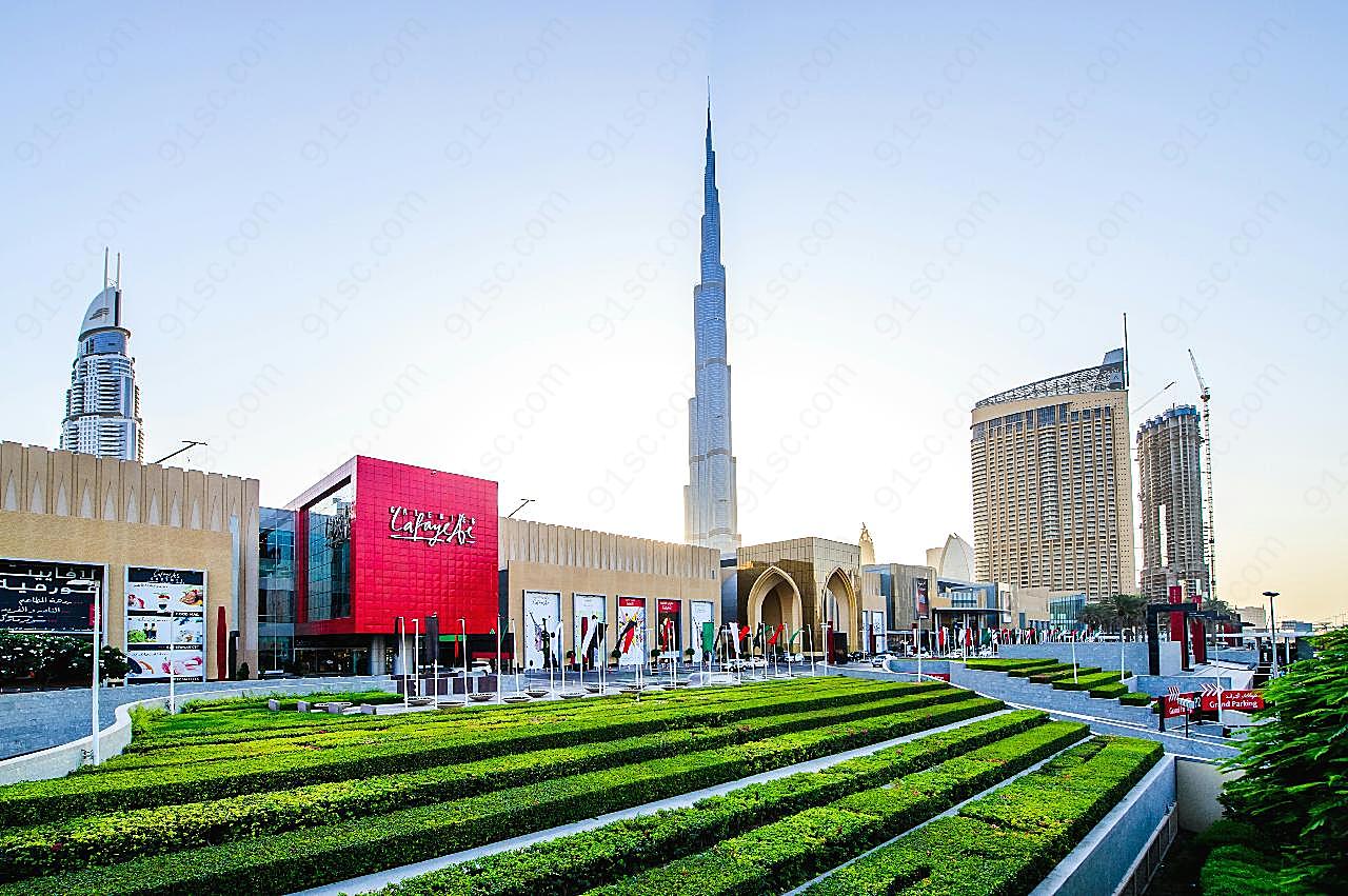 迪拜风景图片高清建筑