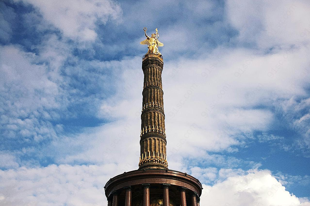 柏林胜利女神雕像图片摄影高清