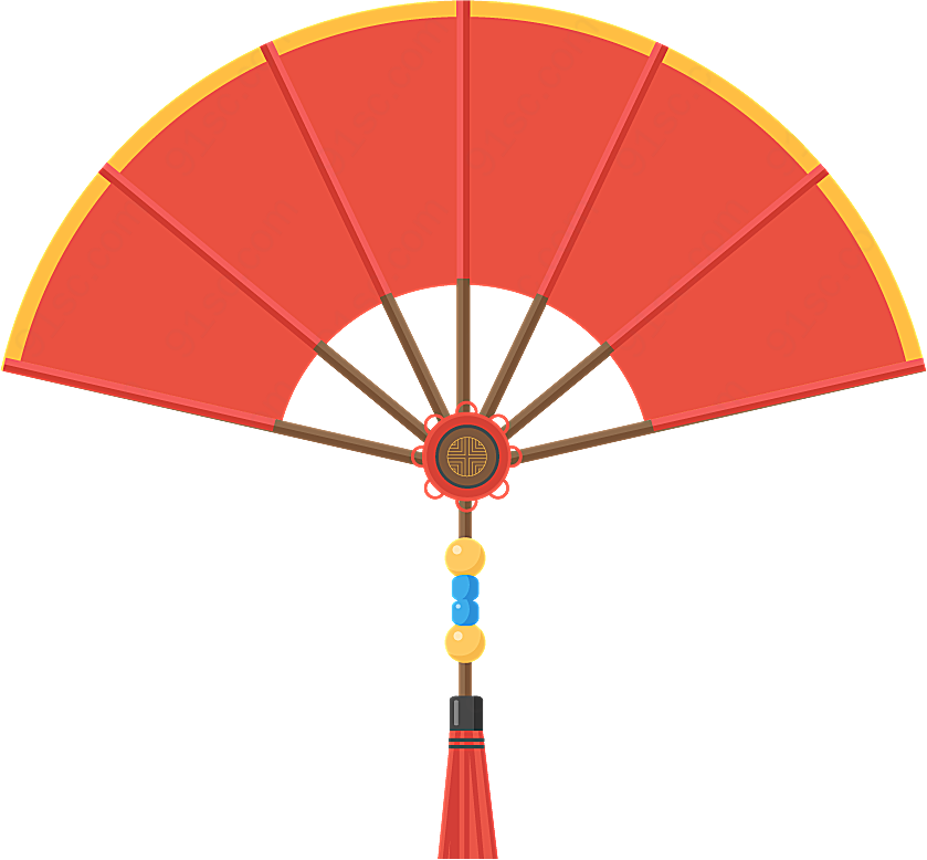 国潮中国风扇子矢量传统