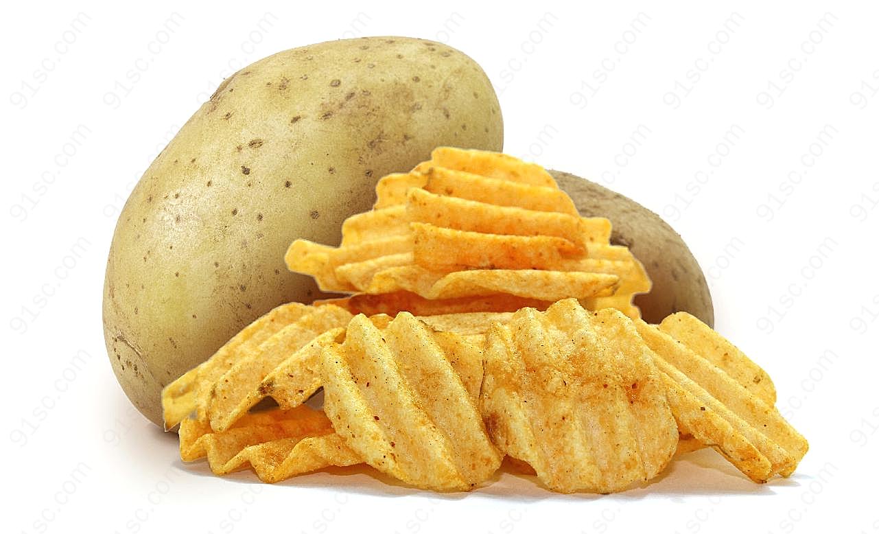 马铃薯炸薯片图片餐饮美食