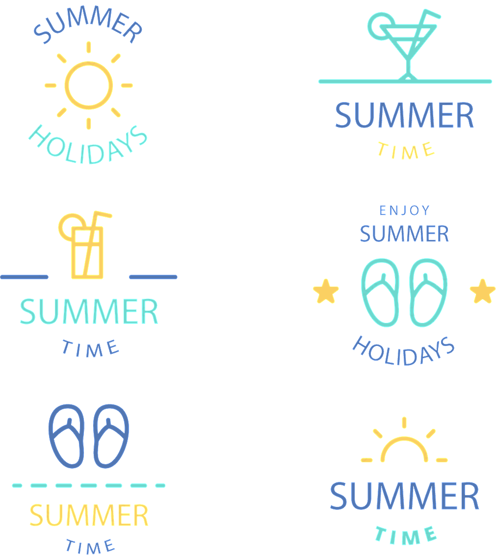 夏季度假标志矢量矢量logo图形