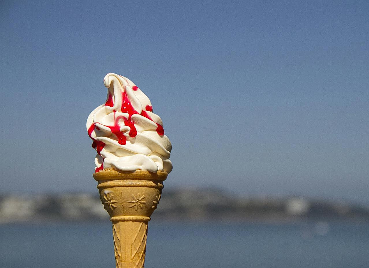 夏日冰淇淋特写图片高清美食