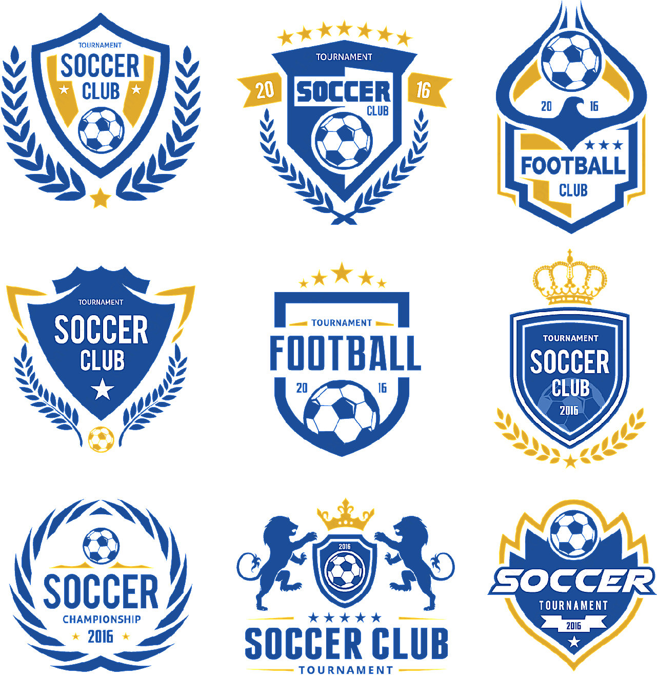 足球球队图标矢量logo图形