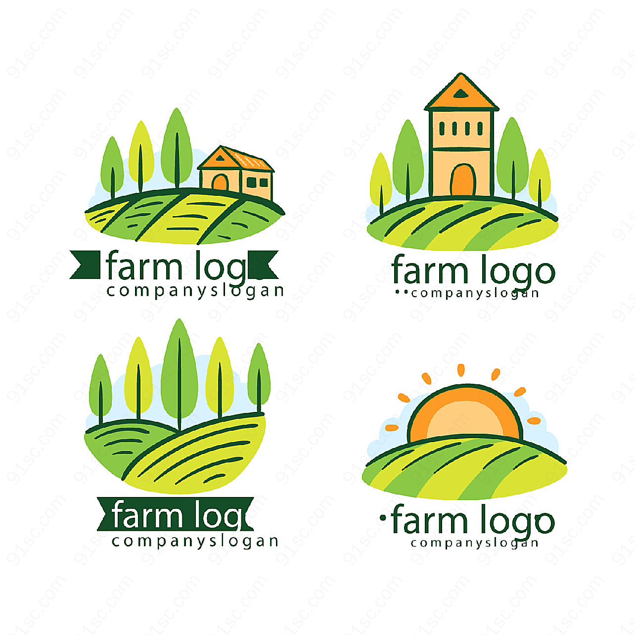 农场标志矢量logo图形