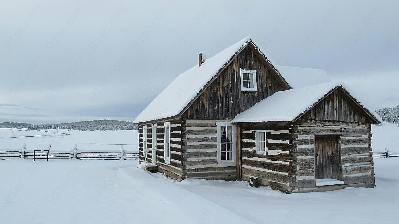 雪地木屋图片特色建筑