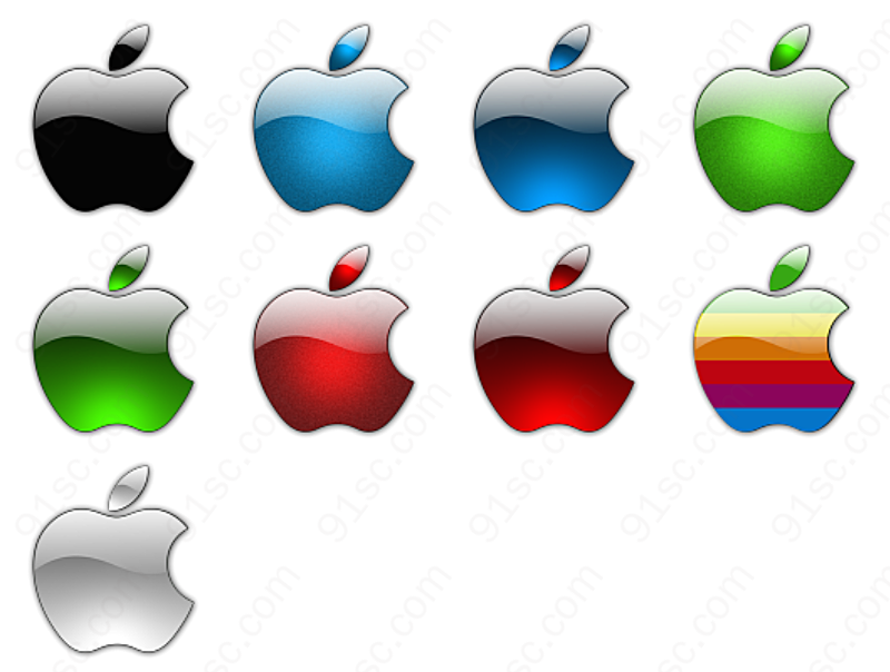 水晶苹果logo苹果图标