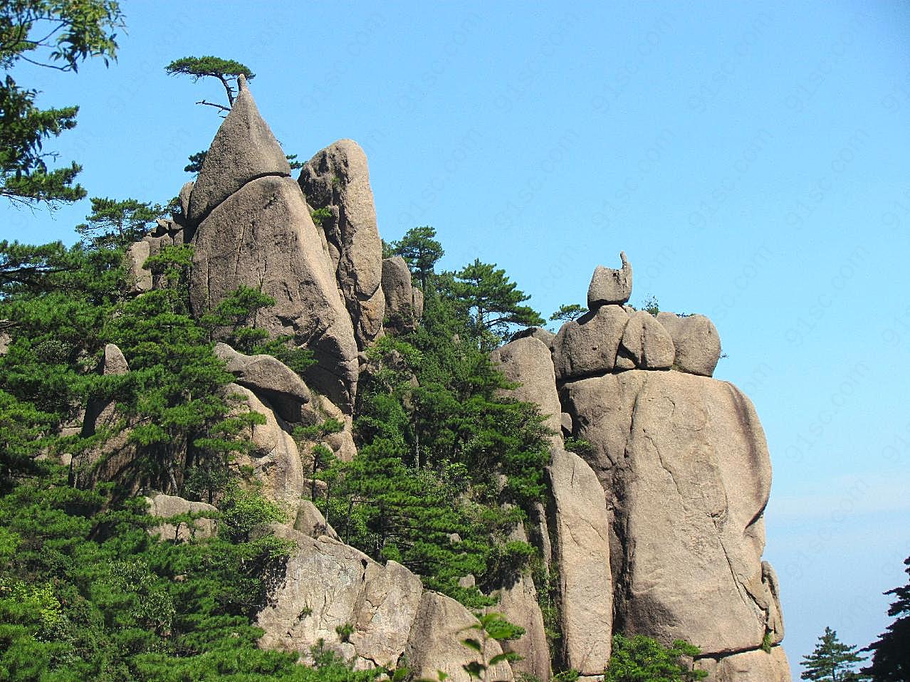 黄山奇石妙笔生花图片怪石图片