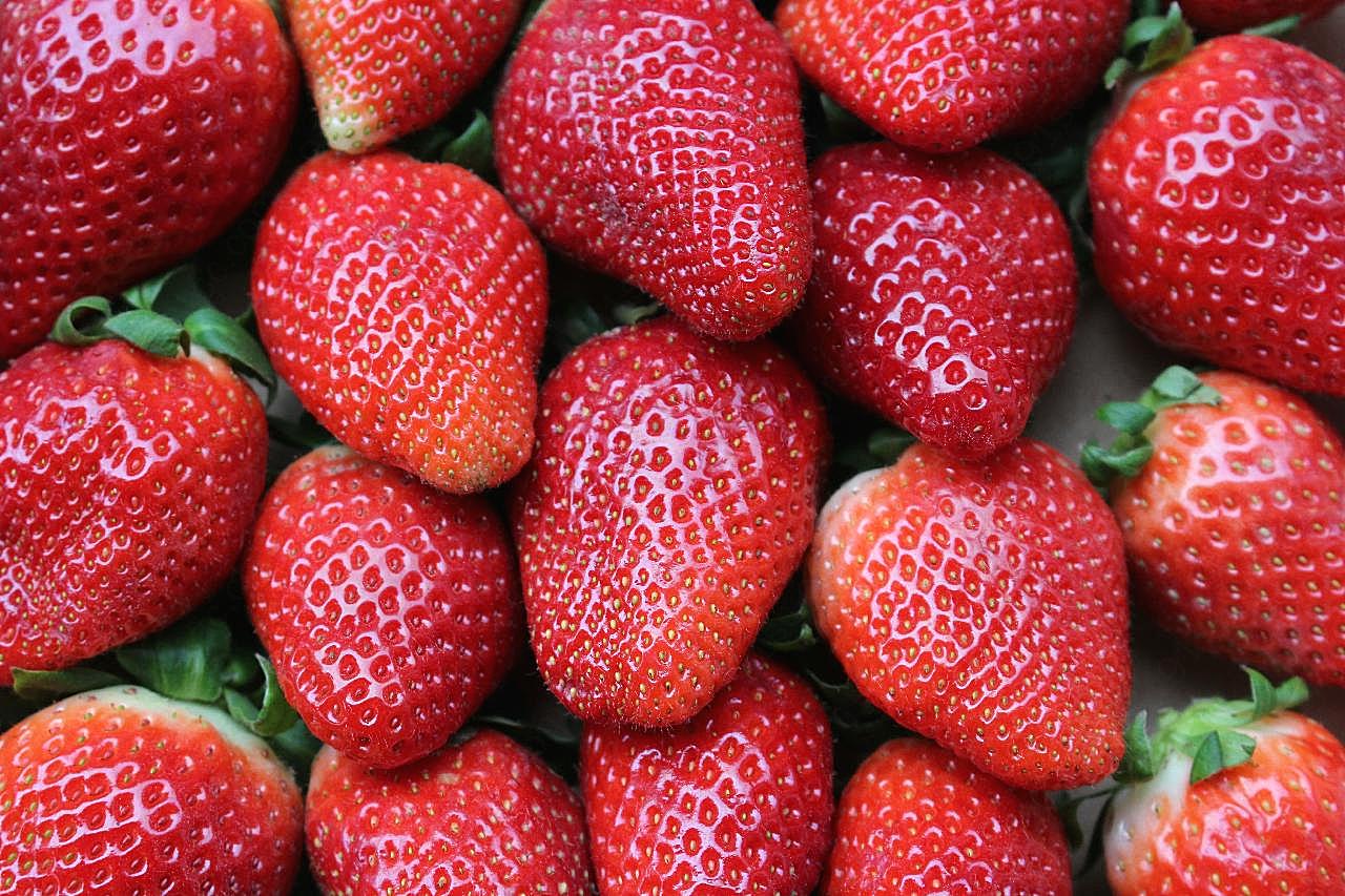 新鲜草莓素材图片生物