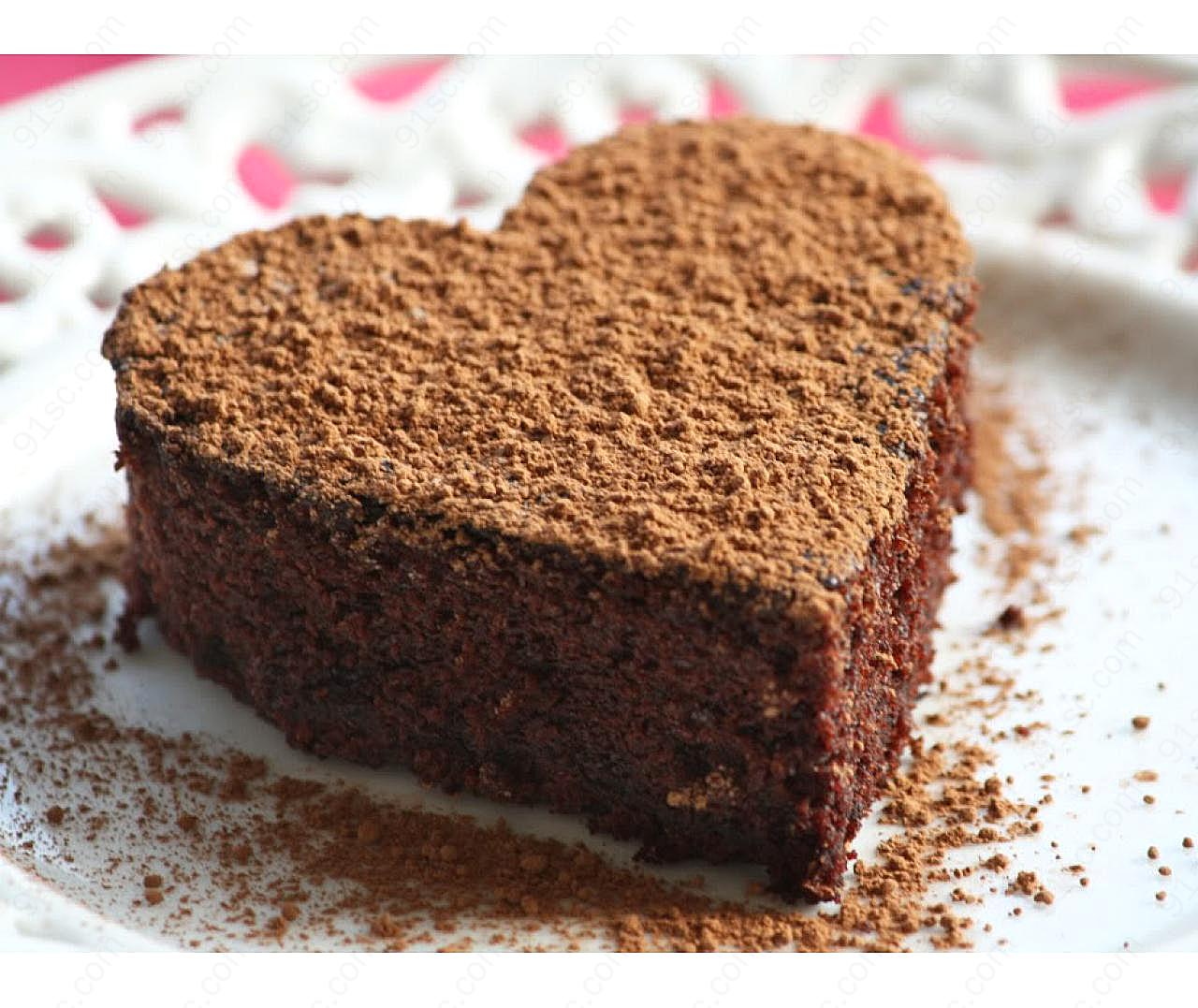 情人节巧克力蛋糕图片高清摄影