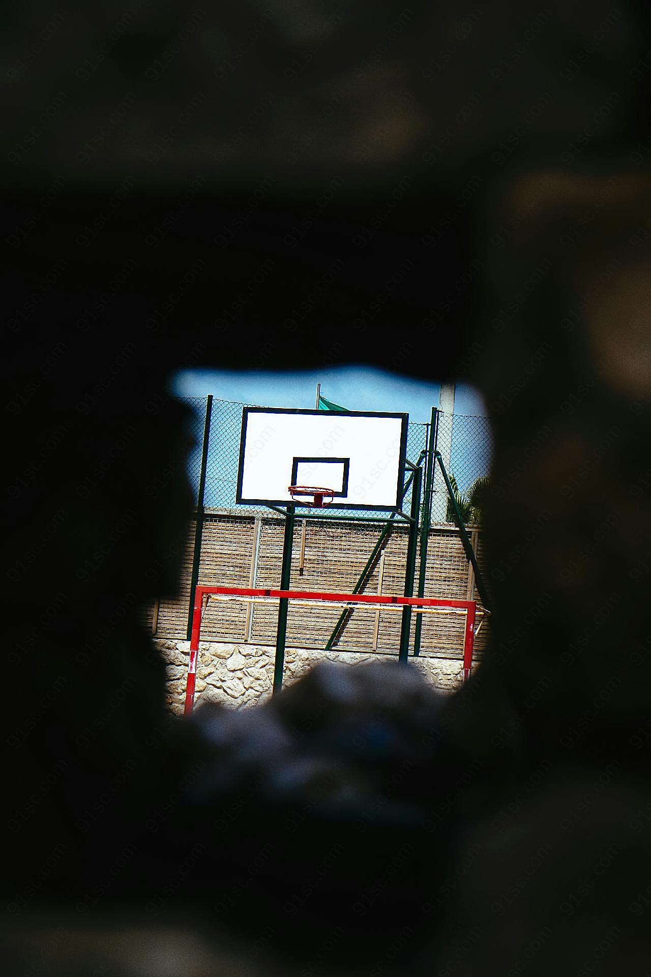 户外篮球架图片摄影生活