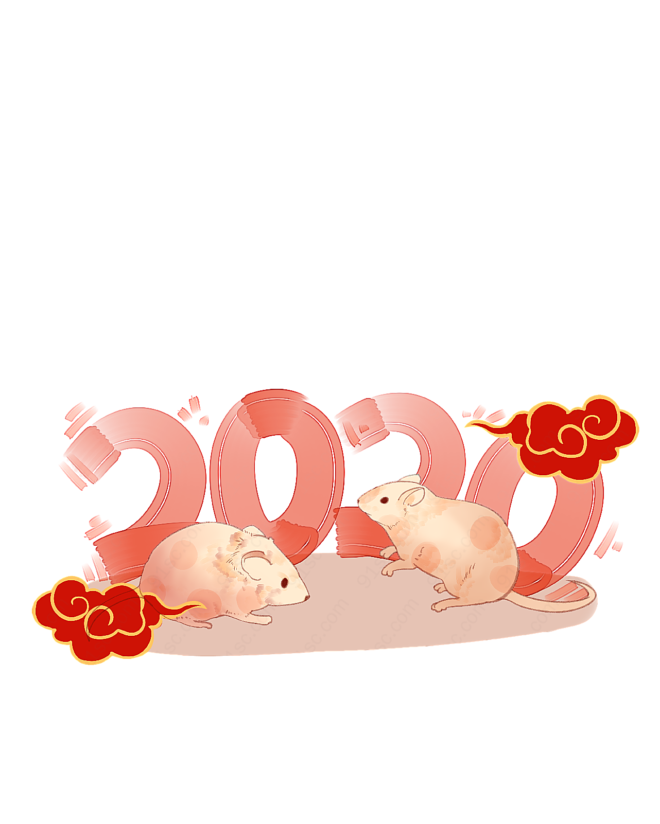 2020小老鼠祥云节日高清