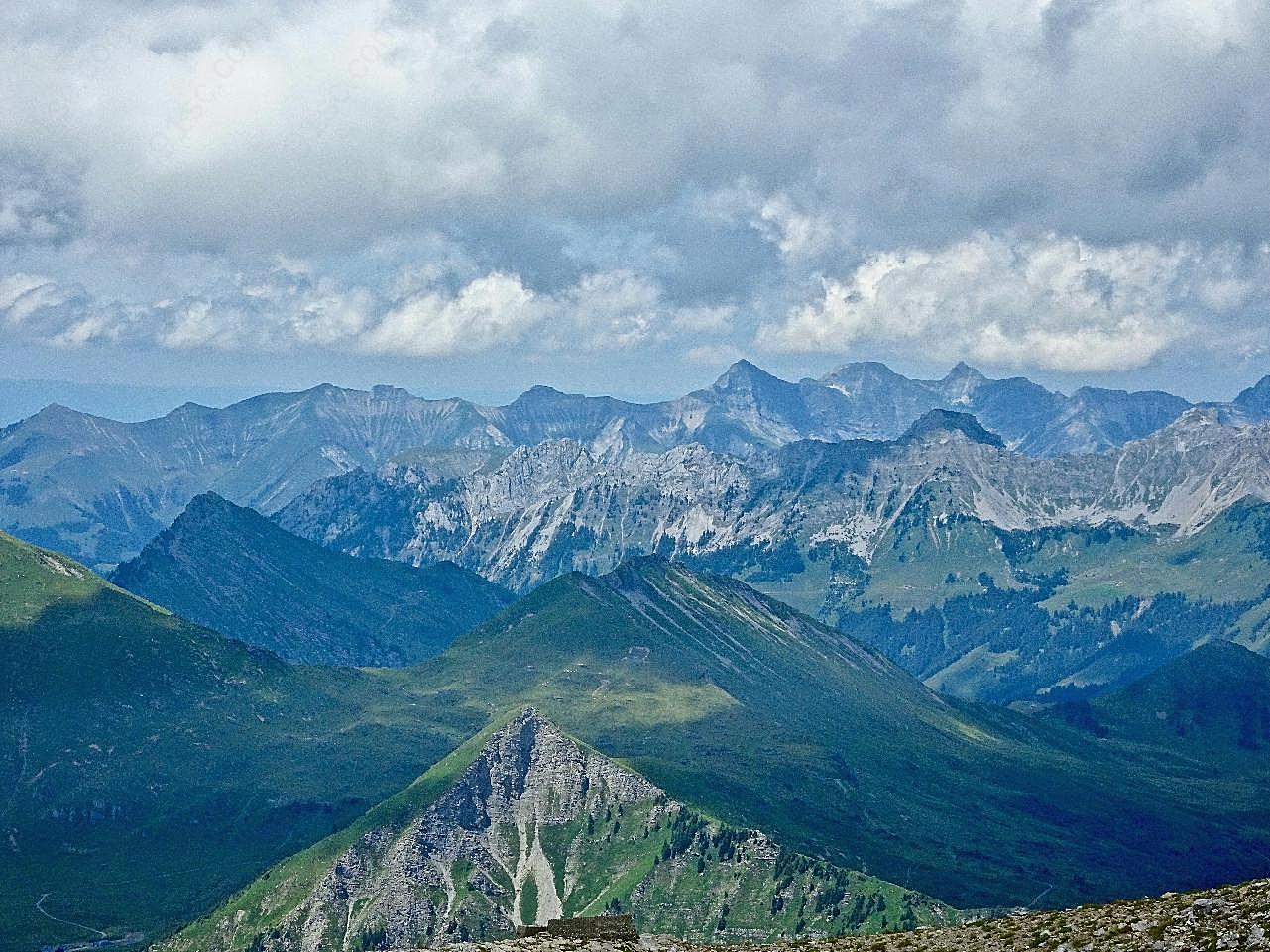 阿尔卑斯高山全景图片摄影自然