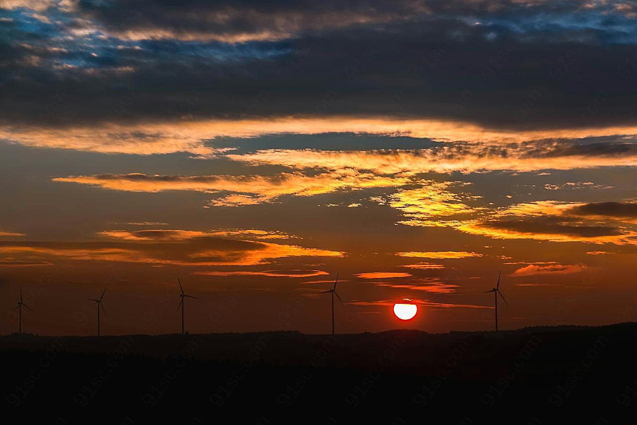 云霞图片夕阳