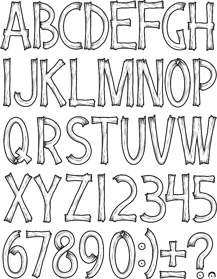 木纹字母矢量艺术字