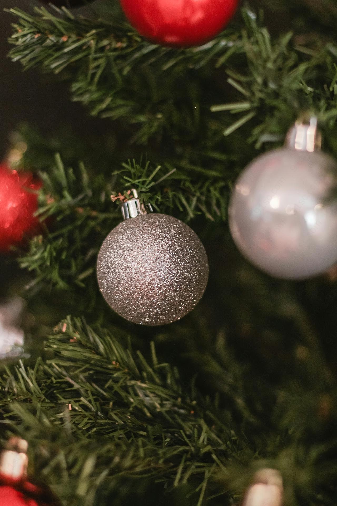 圣诞树装饰球图片圣诞节