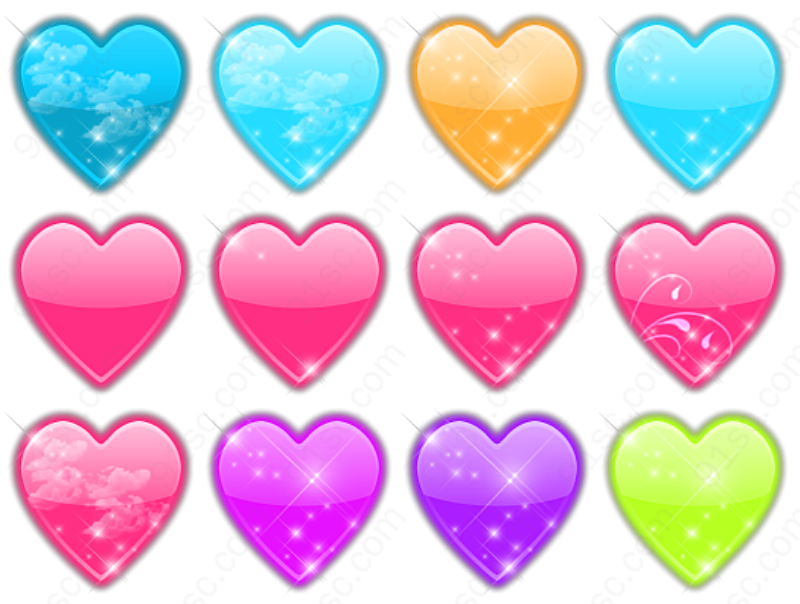彩色爱心桌面系列图标