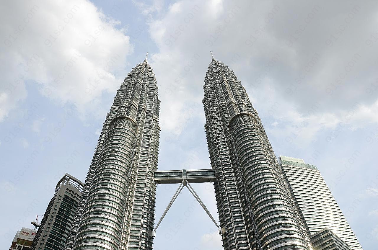 吉隆坡石油双塔图片建筑高清