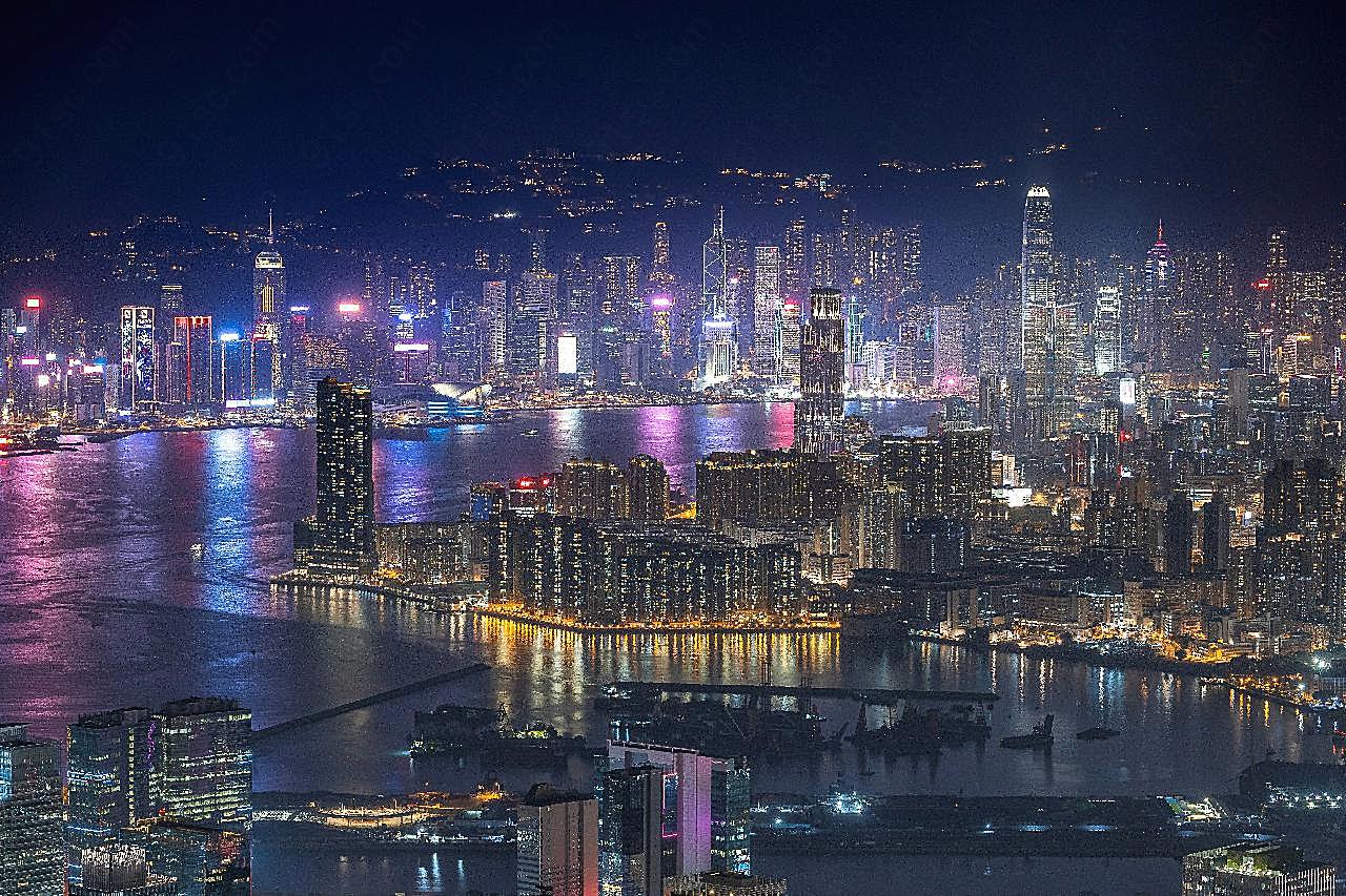 香港维多利亚港建筑空间