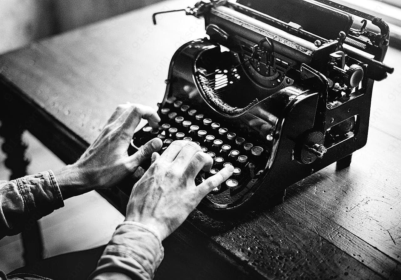 老式打字机打字图片手势图片