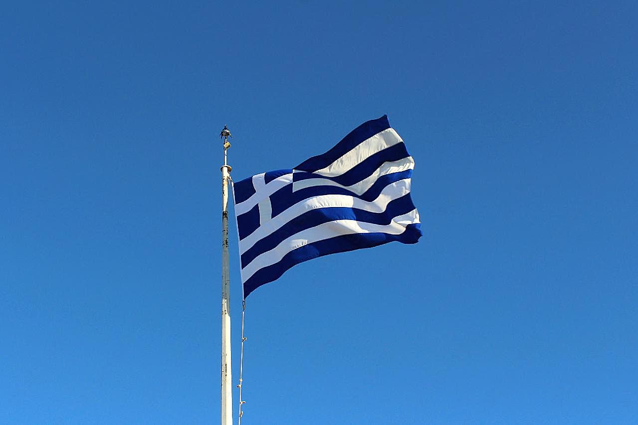 希腊国旗图片高清摄影