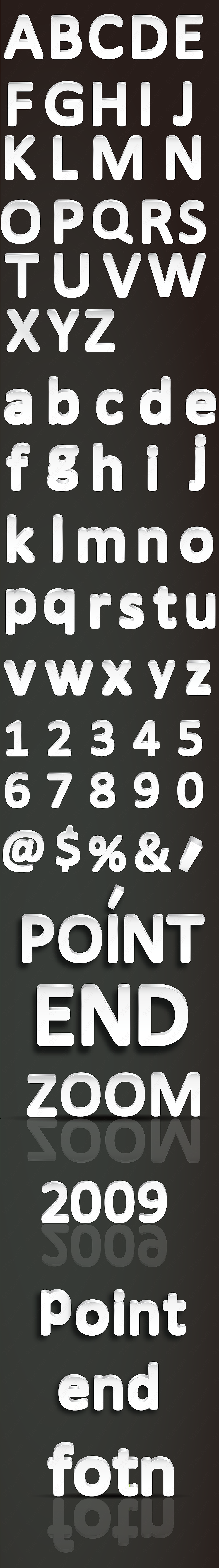 立体英文字母矢量艺术字
