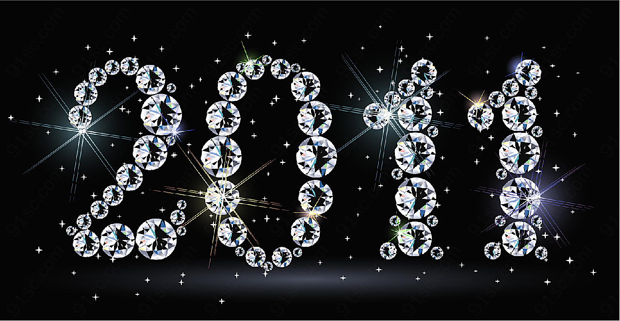 钻石组成的2011其它矢量节日其它