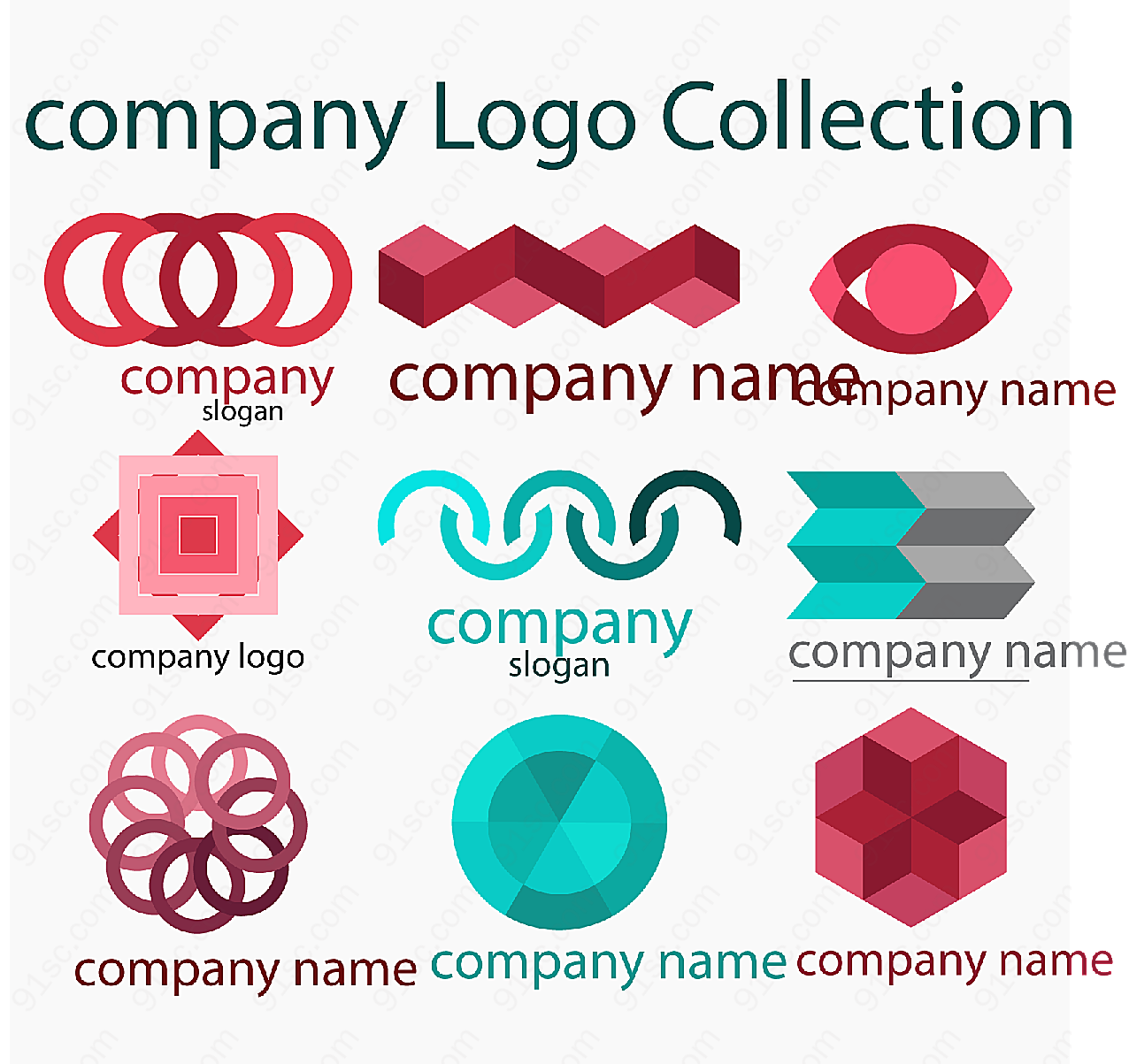 彩色创意公司标志矢量logo图形