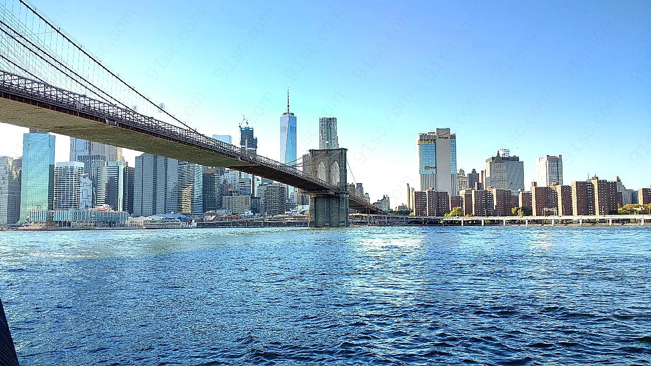 曼哈顿布鲁克林大桥图片高清