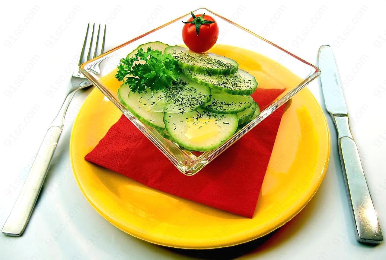 黄瓜沙拉图片餐饮美食