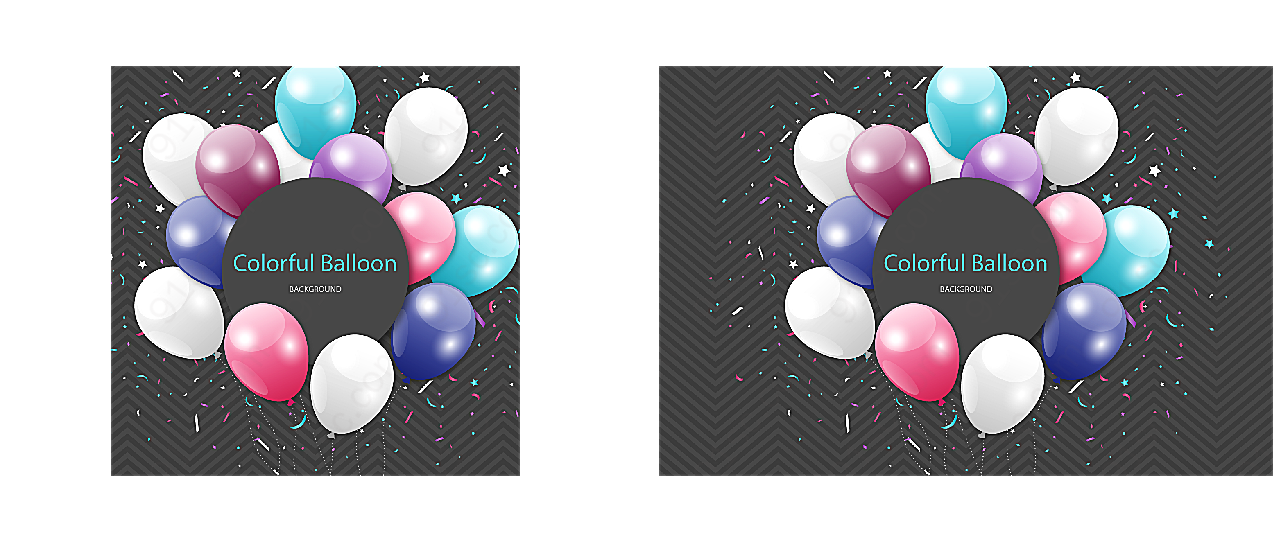 彩色纸屑和气球节日用品