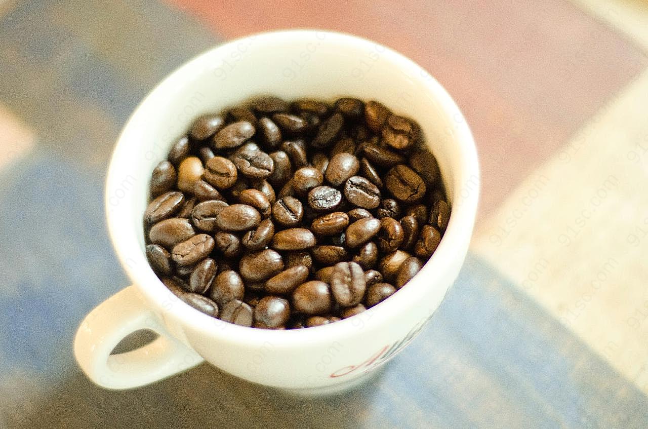 咖啡豆图片素材高清摄影