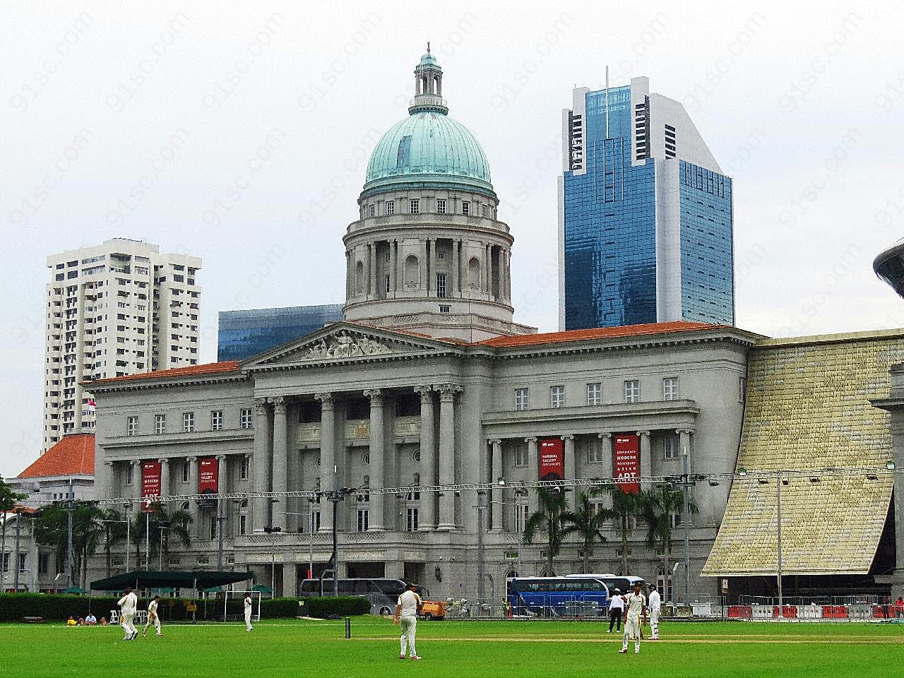 新加坡高楼圆顶建筑图片现代建筑