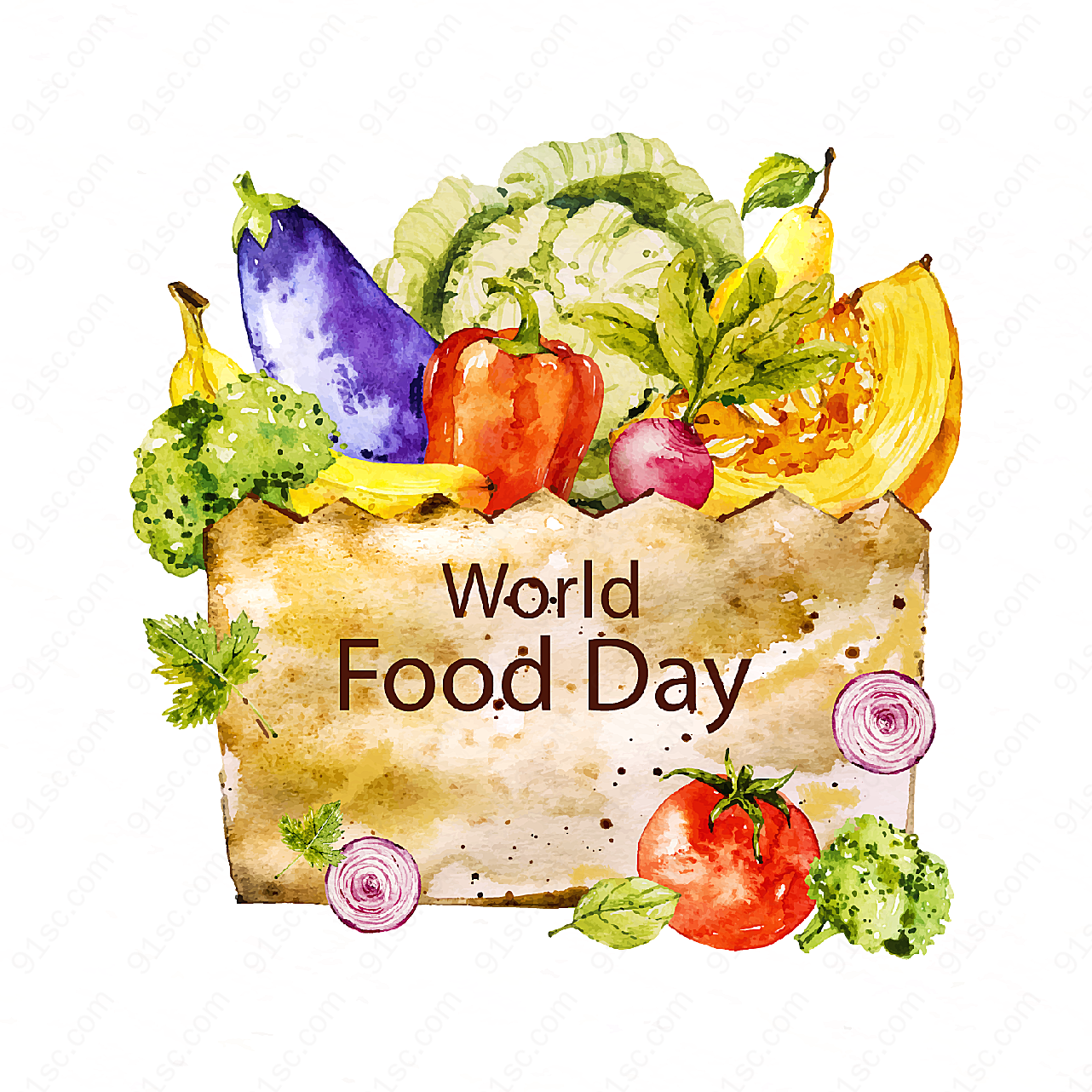 世界粮食日蔬菜水果矢量节日其它