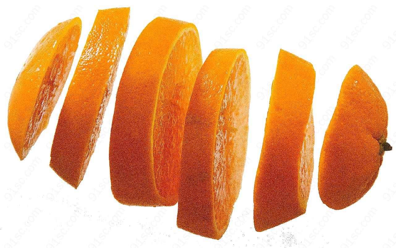 切片鲜橙图片水果