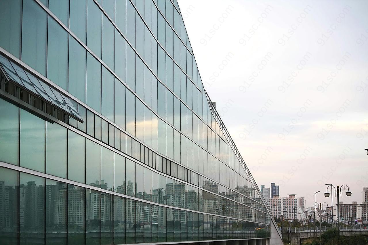 大厦反光玻璃外墙图片现代建筑