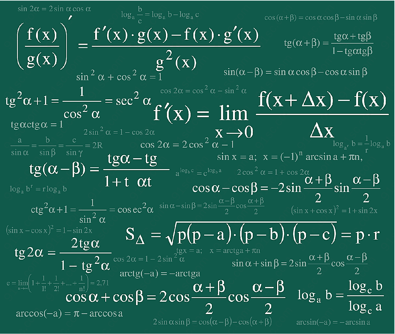 数学物理公式矢量图库