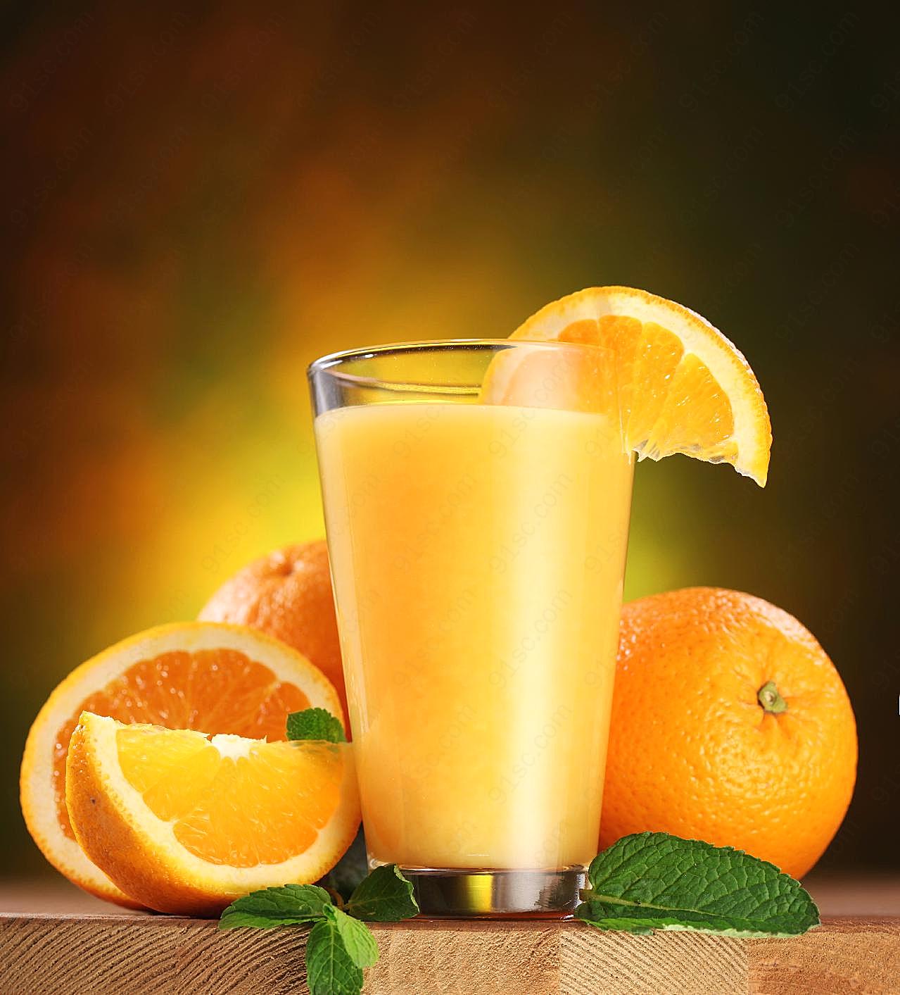 鲜橙汁图片摄影