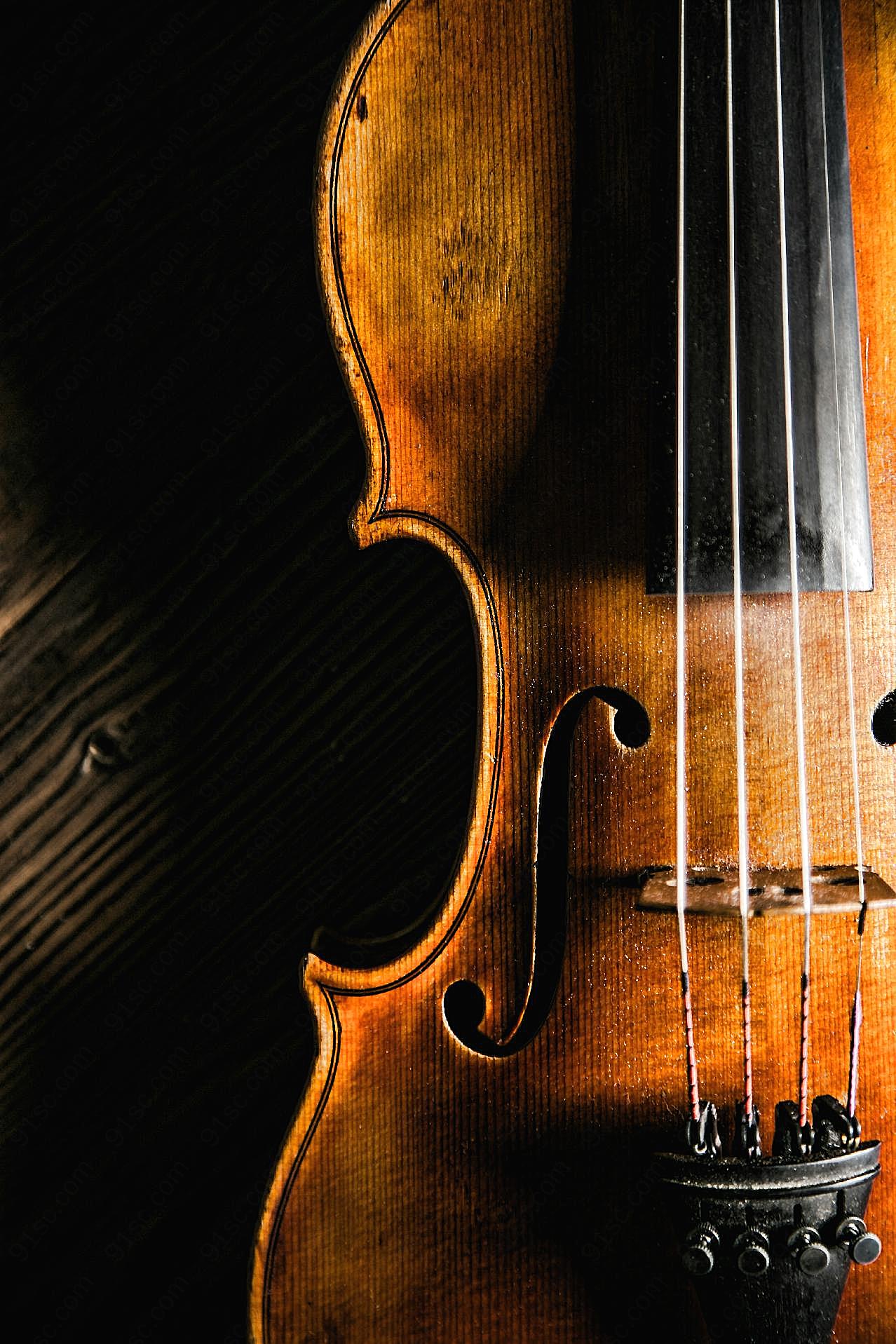 小提琴局部图片素材高清摄影