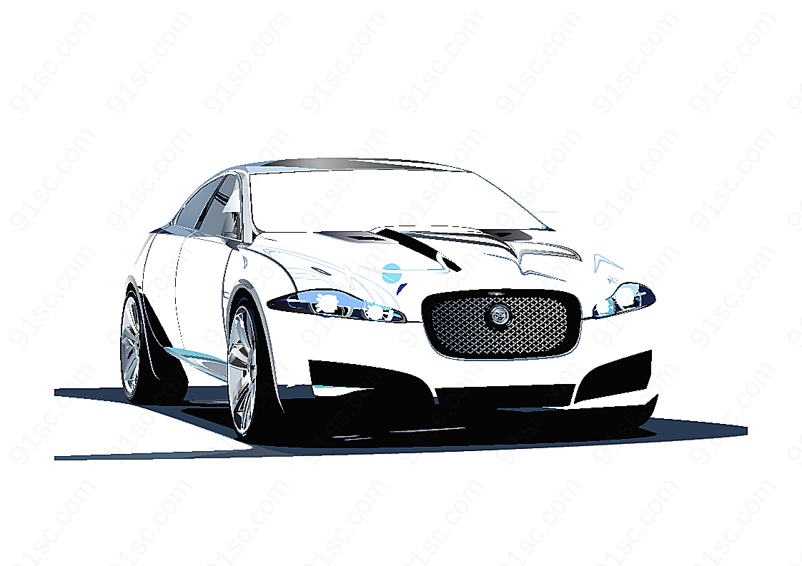 jaguar汽车矢量交通