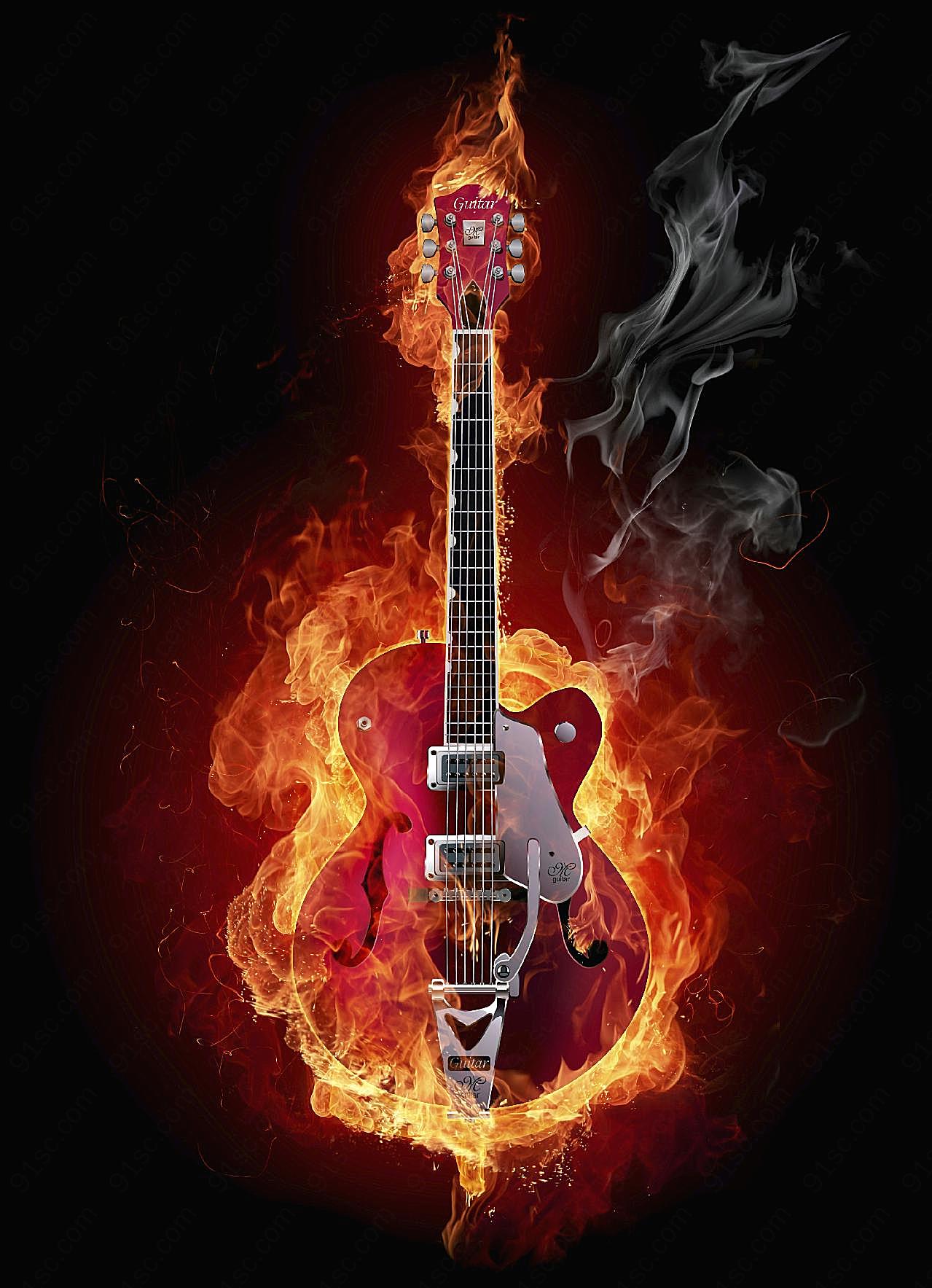 燃烧的吉他景观